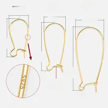 925純銀の耳フック用アクセサリー【ハンドメイド・DIY用・耳掛け部品】