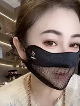 可愛いデザインの防晒マスク【小天鹅モチーフ・洗濯可能・メッシュ素材】