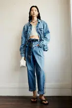 エコウォッシュデニムジャケット【スタイリッシュなシルエット・自由なデザイン】