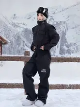 黒金カラー スキーウェア【保温・男女兼用・フィットデザイン】（セットアップ対応）