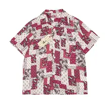 HAWAIIアロハシャツ【ペイズリー・カシューナッツ柄・レトロカジュアル・半袖】