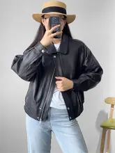 全植鞣しの羊革製レディースフライトジャケット【カジュアルデザイン・パイロットスタイル】