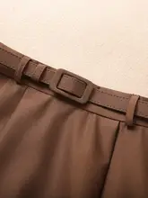 高腰Aラインスカート【シンプルデザイン・ウエストリボン・通勤対応】