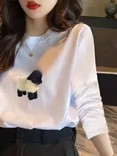 コットン製ロングスリーブTシャツ【白・レディース・重ね着対応・シンプルデザイン】（セットアップ対応）