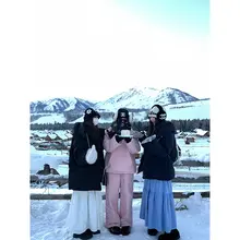 冬のスタイルに最適！カラーコンビネーションのフード付きコート＆パンツ【極上の柔らかさ・モダンデザイン】（セットアップ対応）