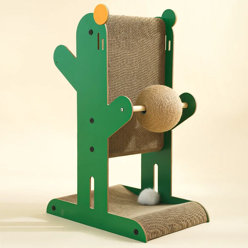 立式キャットタワー付き爪とぎの選び方：梵都宠舍のカラフルキャラクター型セットの実用性と適用シーン