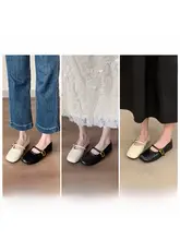 快適なマリージェーンシューズ【丸いつま先・フラット・通勤用】