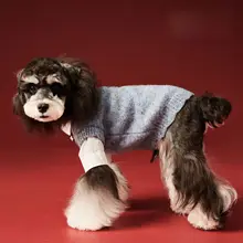 秋冬用ペット犬毛糸ベスト【シュナウザー・テディ・ビション・ヨークシャーテリア・マル チーズ・柴犬対応】