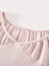 長袖Tシャツ レディース 春 クロップド トップス きれいめ 上品 デザイン性 シャーリング タイト