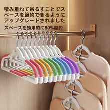 虹色ハンガー【収納に最適・滑り止め付き・部屋用】