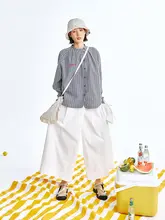鹿与飞鸟 双色工装口袋スカートパンツ【透け防止裏地付き・5831】