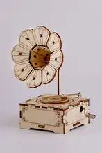 手回し音楽ボックス DIY組み立て式八音盒【回転機構・子供向け・立体パズル】