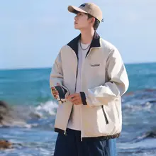 リバーシブルジャケット【春用・メンズ・ストリートスタイル・防風・カジュアルデザイン】（セットアップ対応）