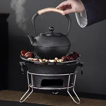 鋳鉄製 日本式囲炉裏用 茶器セット【アウトドア・炭火用・ポット・沸かし器付き】