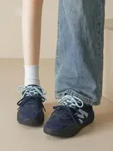 青色のバレエ風スニーカー【夏用・女性用・阿甘スタイル】