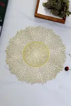 洗練されたデザインの金箔加工テーブルマット【防滑・熱絶縁・家庭用・ホテル用】