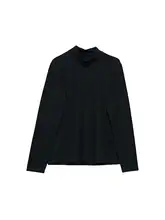 穴あけ不要 おしゃれなレトロデザインの長袖ニットTシャツ【柔らかい通気性・フィット】