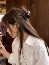 多彩な水晶球のヘアクリップ【シャーククリップ・上品な髪型用】