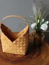 手提げバスケット【天然素材・ハンドメイド・フラワーアレンジ用】