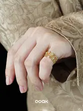 レースデザインのオープンリング【純銀製・高級感ある小ぶりデザイン】