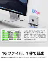Orico MacMini用ミニドック【USB拡張・デスクトップスタンド・放熱機能付き】