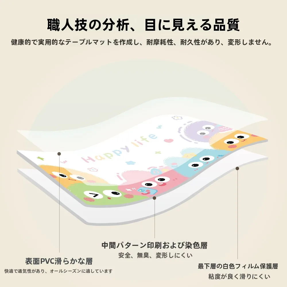 一人暮らし用テーブルマット おすすめ：カラフルな透明ビニールテーブルマットの実用性と保護機能