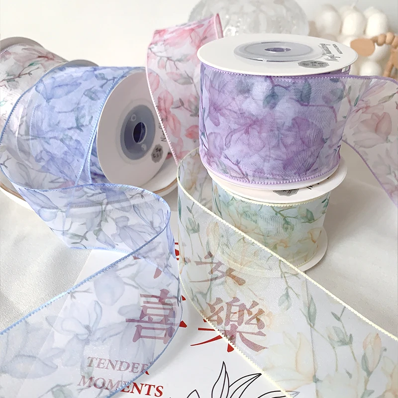和装髪飾り 手作りリボンの作り方：玉蘭花つきシフォンリボンで伝統と現代を融合
