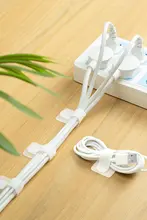 デスク用 ケーブル整理具【自粘型・データケーブル収納・束ねバンド】