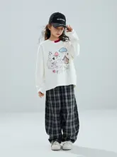 トレンド感あふれるキッズ秋用ワイドレッグパンツ【レディース・韓国風・おしゃれ】（セットアップ対応）