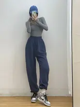 GQSTORE レディース ワイドレッグ ジョガーパンツ【ホワイト・ルーズフィット・ストレッチ・カジュアル】