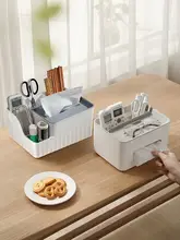 シンプルでスタイリッシュなティッシュボックス【多機能・リモコン収納付き・厚手】