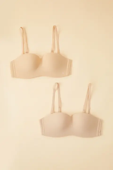 ストラップなしバストアップブラ【極上の柔らかさ・滑り止め・美しい背中デザイン】