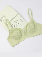 夏用 深V ネックレースブラジャー【極上の柔らかさ・通気性・ワイヤーなし・セクシー】