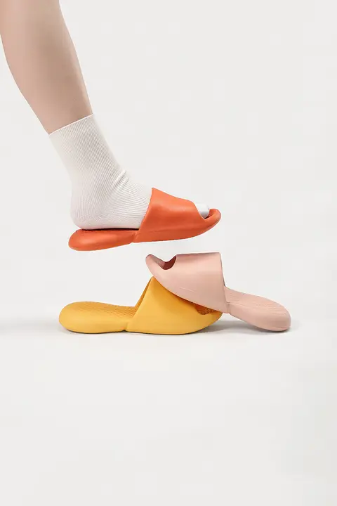 夏用 室内スリッパ【柔らかいソール・防滑・防臭・グリーン・男女兼用】（セットアップ対応）