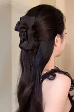 リボンデザインのヘアクリップ【スリーク・後頭部用・女性向け】