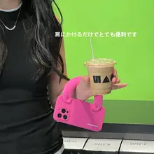 手首に掛けられる液体シリコン製スマホケース【iPhone対応・斜め掛け・上質なデザイン】
