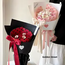 ドット柄の花束用ラッピングペーパー【手作りDIY用・花材資材】