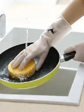 耐久性のある家用キッチン用ラテックス製洗い物用手袋【防水・厚手・女性用】