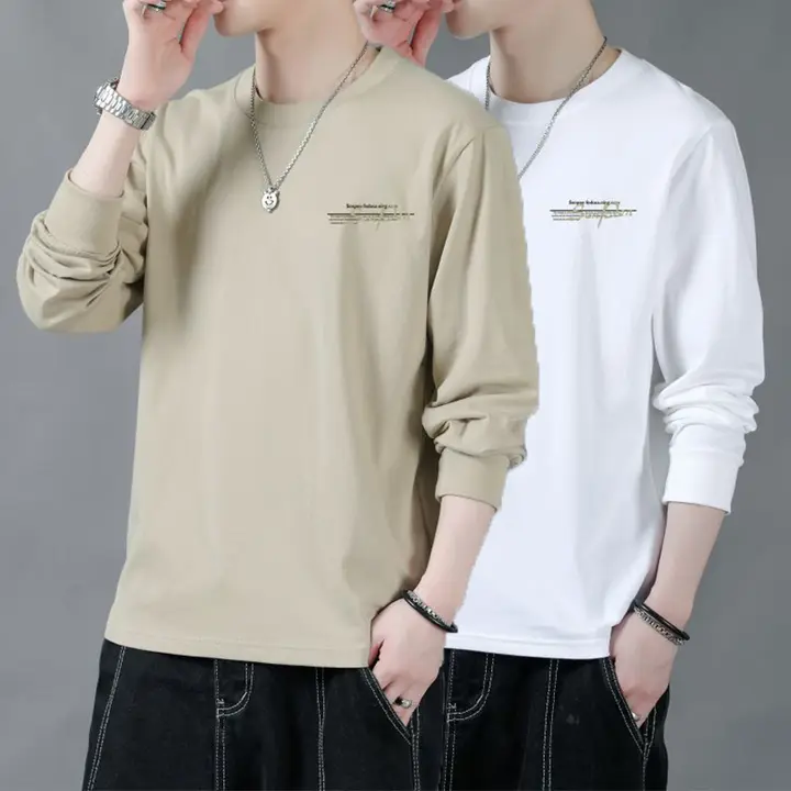 メンズ長袖Tシャツ【夏用・薄手・コットン製】