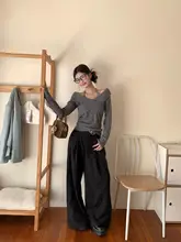 オフショルダー Knitトップス【秋冬用・斜め肩デザイン・極上の柔らかさ】