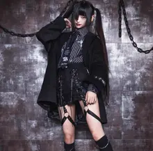 原宿スタイルの紐付きショートパンツ【取り外し可能なベルト・レッグリングデザイン】（セットアップ対応  ）