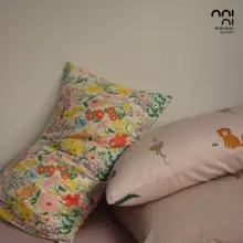 ミニマルデザインの印花入りニットコットン枕カバー【超柔らか・素肌感覚】