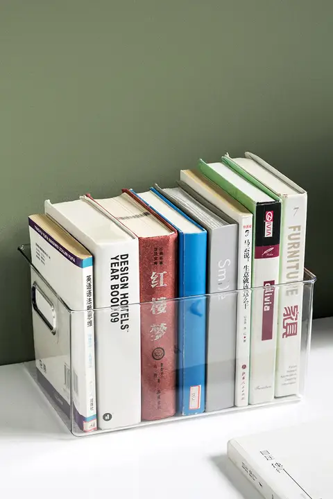 透明書籍収納ラック【学生用・デスク整理・本立て】
