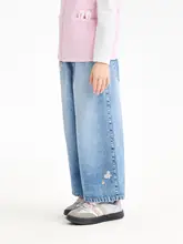 キッズ用デニムパンツ【春用・ゆったり・ストレッチ素材】（セットアップ対応）