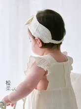 新生児用ヘアバンド【夏用・純綿・やわらかいガーゼ・可愛いデザイン】