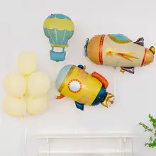 男の子の誕生日パーティー用 カートゥーン車のアルミ製風船【ヘリコプター・潜水艦デザイン・装飾用】