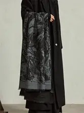 極上の柔らかさのフリンジ風フェイクカシミヤスカーフ【リバーシブル・シンプルデザイン・冬用】