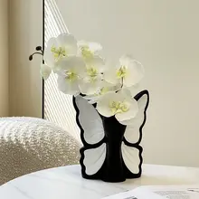 フラワーベース インテリアオブジェ 蝶モチーフ おしゃれ 高級感 上品 フレンチ風 ヴィンテージ リビング 玄関 テーブル