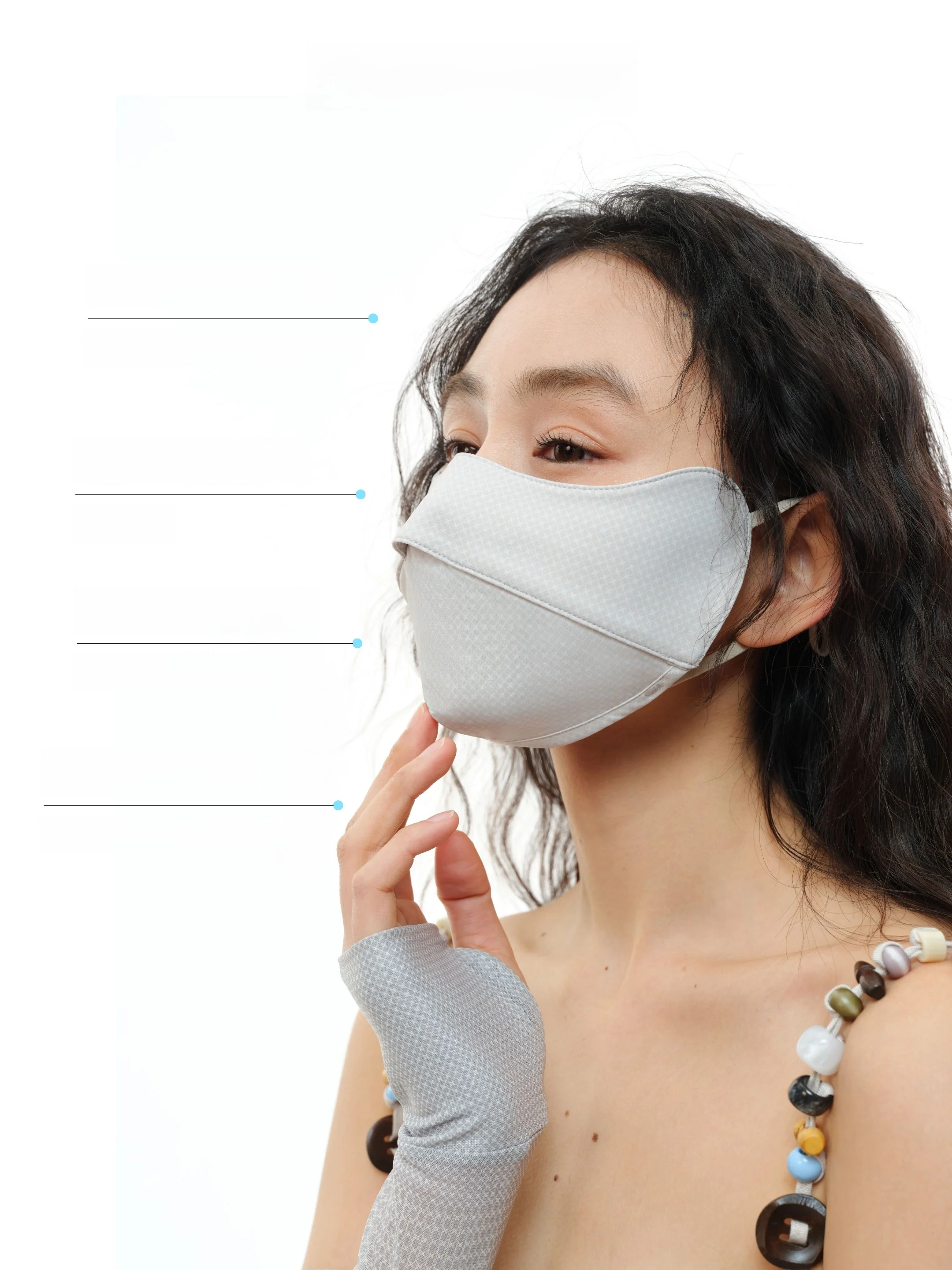 涼しさを保つ夏用UVカットフェイスマスク：透湿・アイスシルク機能と蒸れ防止の実証