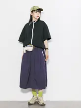 アウトドア用速乾ワイドスカート【夏季・ウィメンズ・Aラインデザイン・ゆったりフィット】（セットアップ対応）